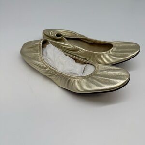 Aldo “Dasilva” Gold Leather Ballet Flats – Size 39 ( New)